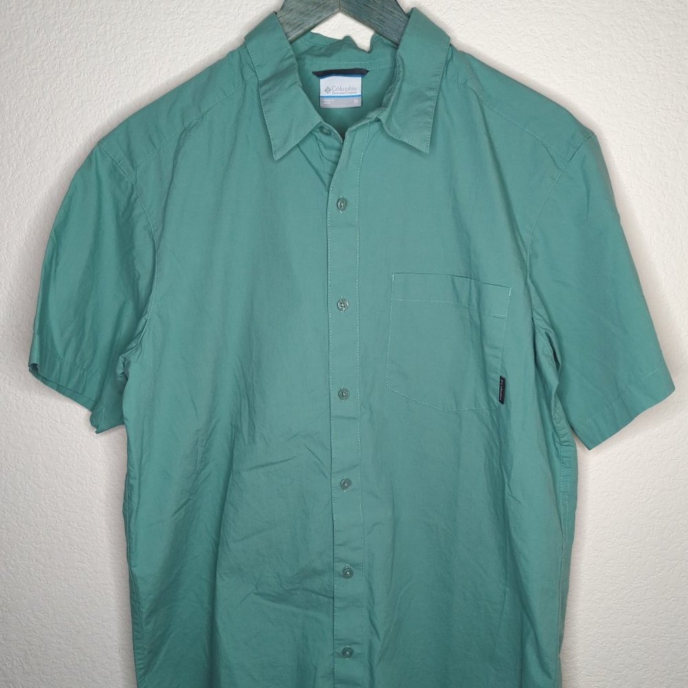 Columbia Teal Button Down
